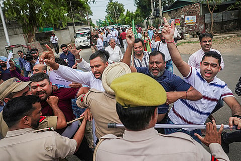 Protest over terror attack in J&K